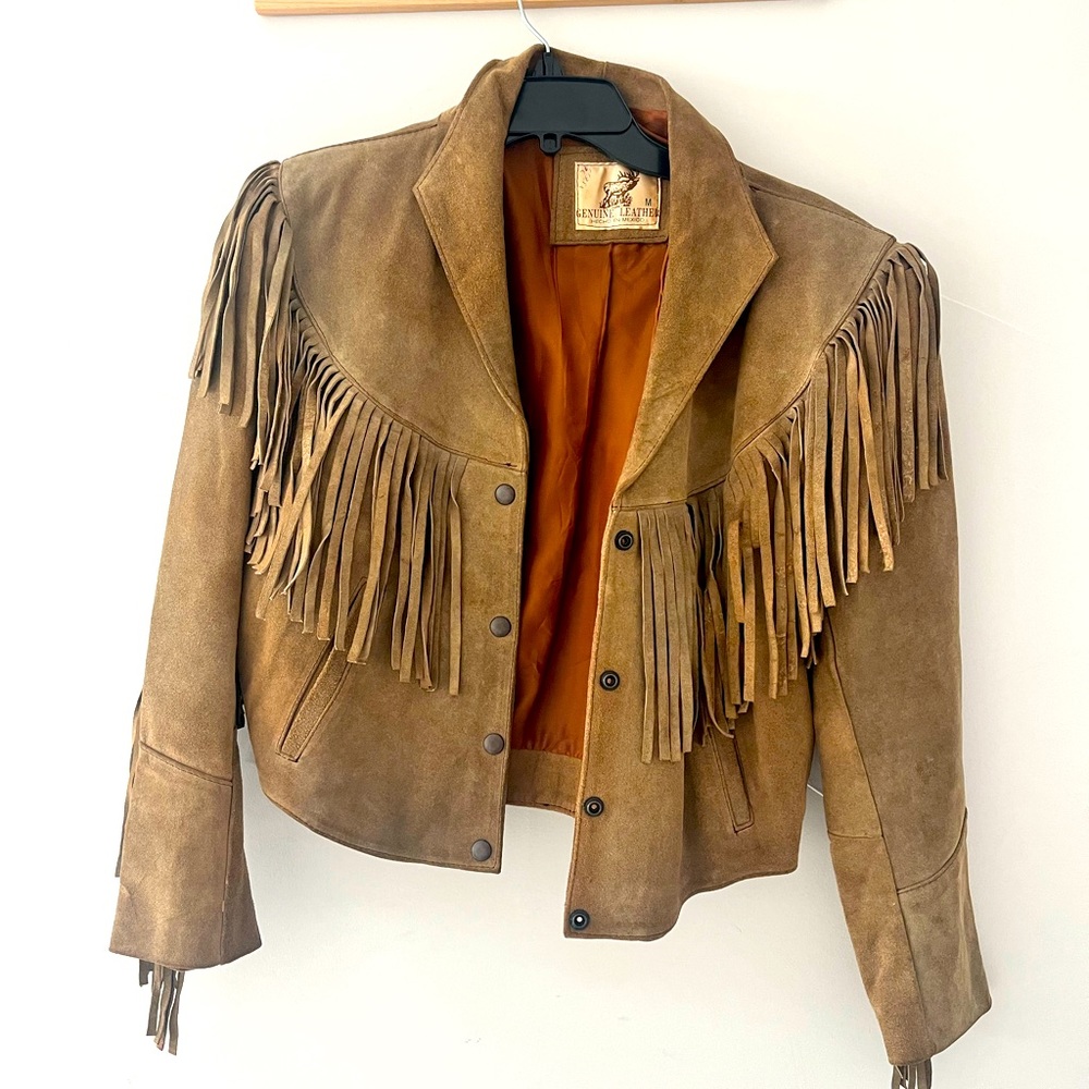 Vintage Suede Fringe Jacket
